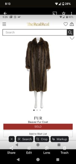 Authentic Beaver Women's Coat Size M