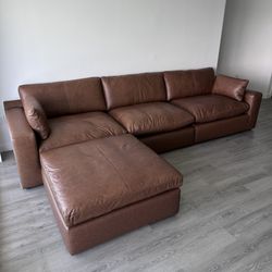 New Leather Cloud Couch Modular Sofa