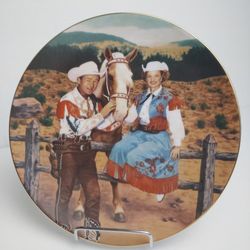 1991 Hamilton Collection Roy Rogers And Dale Evans Signed Collector Plate #4817B