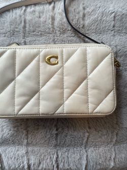 Coach Kira Quilted Cream Cross Bag