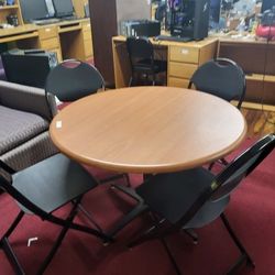 DINNING TABLE WITH 4 FOLDING CHAIRS (HOME16)

