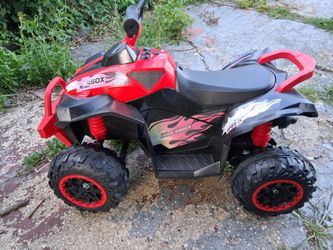 Red electric 4 wheeler