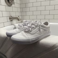 Old School Vans White Size 10.5 M