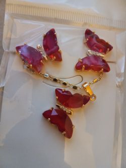 14k Butterfly Goldfilled Jewelry Set 