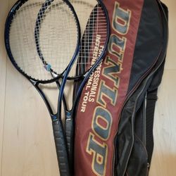 Pair of Dunlop Tennis Racquets