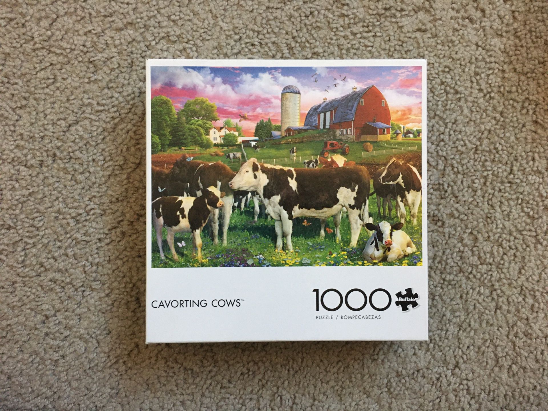 Jigsaw Puzzle CAVORTING COWS Buffalo NO MISSING PIECES
