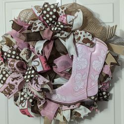 Cowgirl Door Wreath 