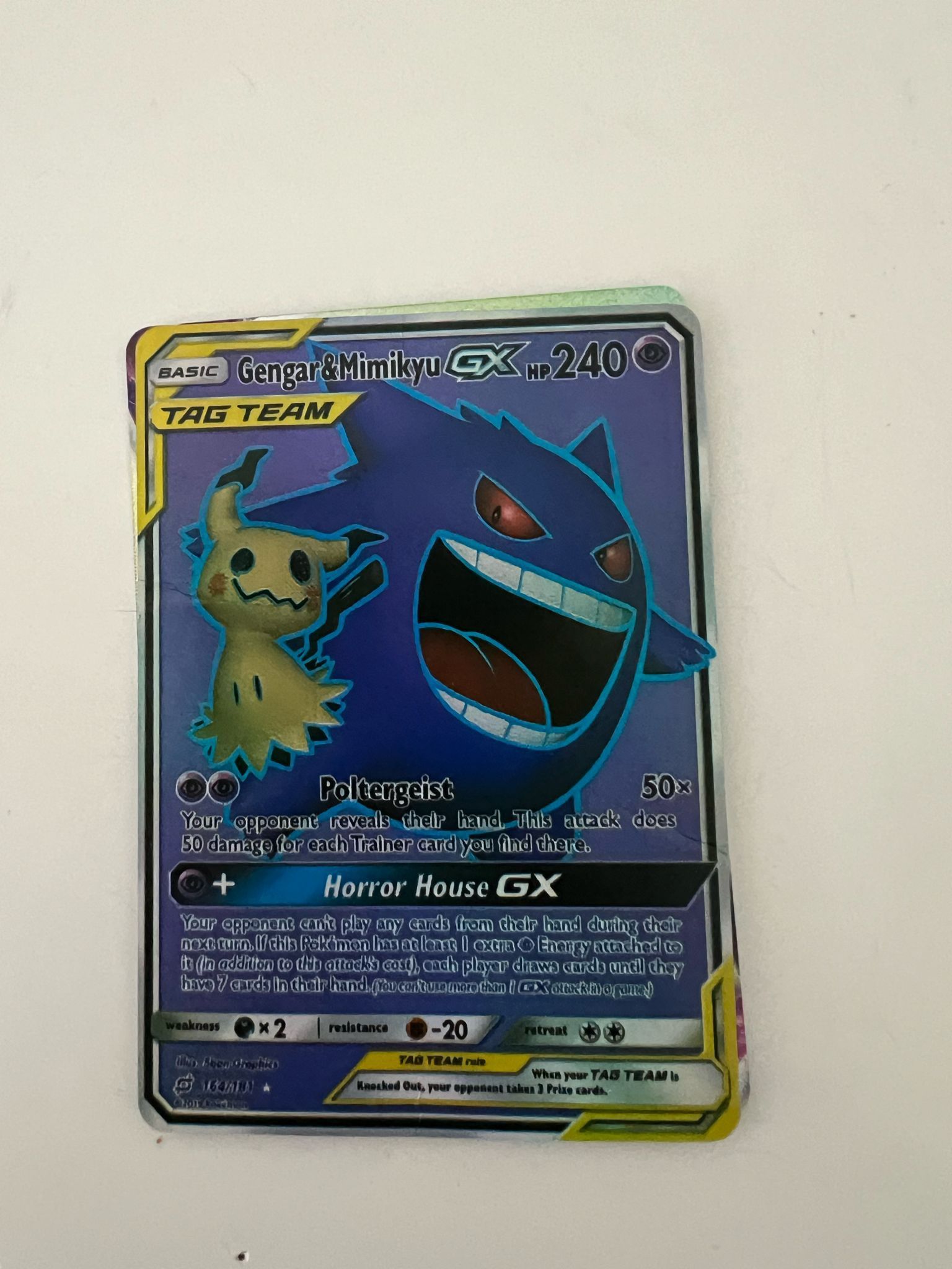 Pokemon Team Up Gengar & Mimikyu-GX #164
