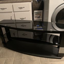 Black Glass Tv Stand 