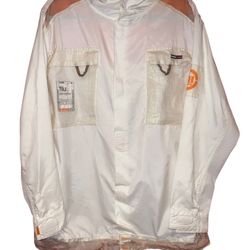 Vintage Tommy Hilfiger white jacket off white rare orange   