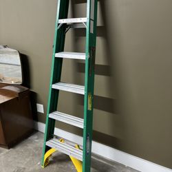 6 ft. Fiberglass Step Ladder (10 ft. Reach Height) with 225 lb. Load Capacity Type II Duty Rating