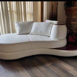 White Leather Couch And Chaise