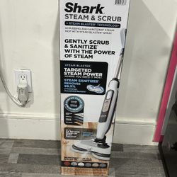 Shark Steam and Scrub Corded Steam Mop and Cleaner for Hard Floors White with Steam Blaster Technology that scrubs sanitizes