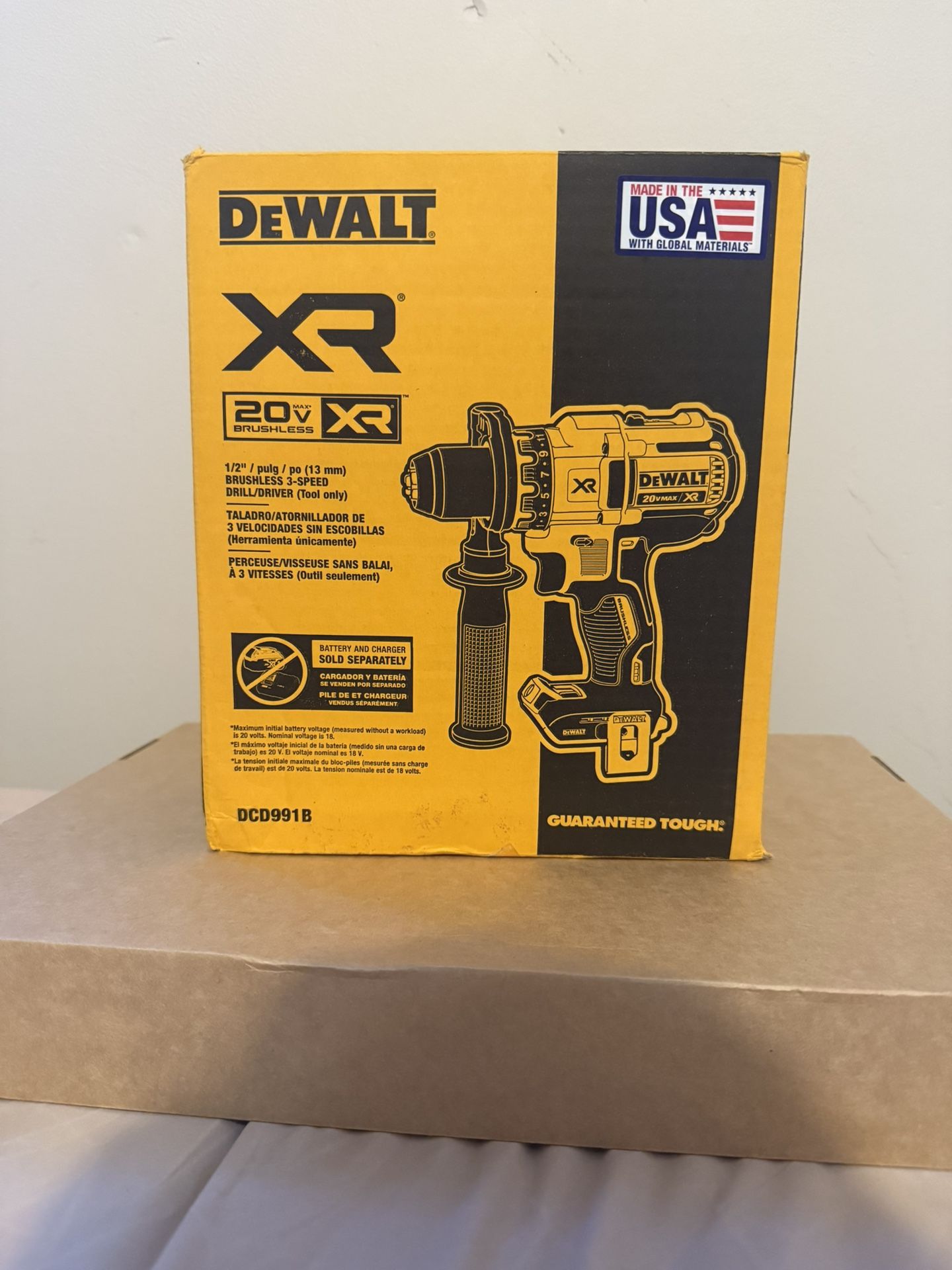 DEWALT 20V MAX XR Brushless Drill/Driver with 3 Speeds - (DCD991B)