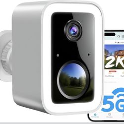 2K Security Cameras Wireless Outdoor, Free Cloud Storage, Integrated Spotlight & Siren, AI Motion Detection, 2-Way Audio, 1-6 Months Battery Life, Cam
