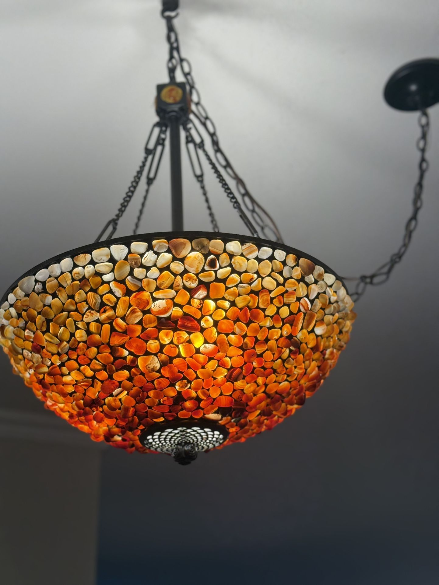 Agate stone Hanging Lamp Unique
