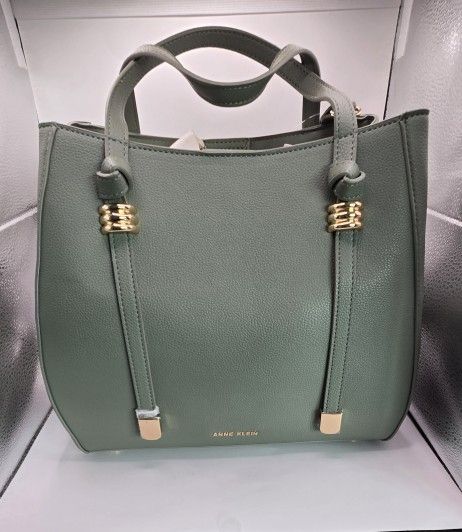 Anne Klein medium-sized tote bag Olive Green In Color.