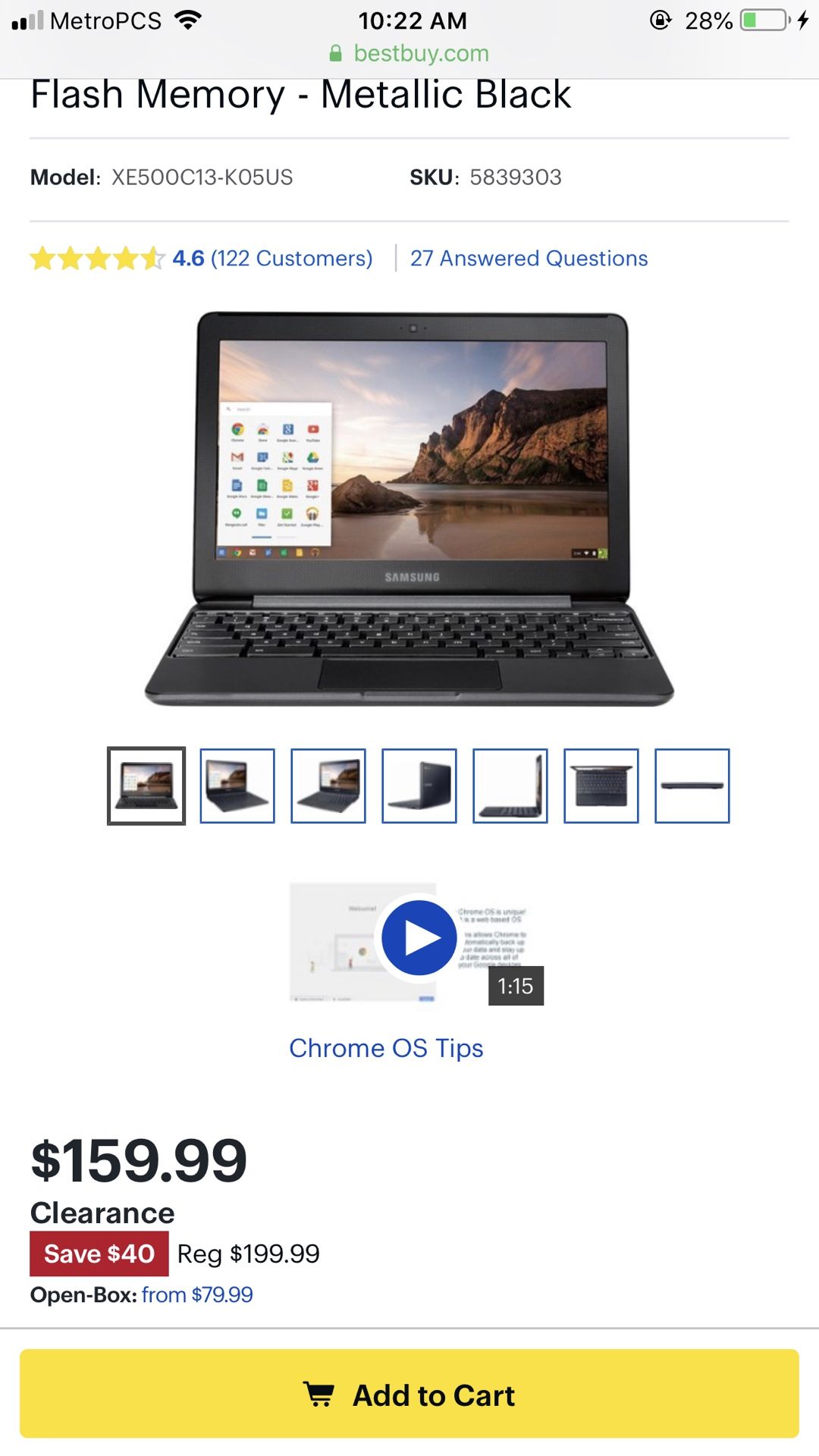 Mini chrome laptop
