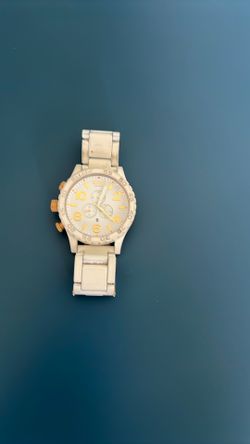 Nixon 51-30 Chronograph Men's watch in white and gold