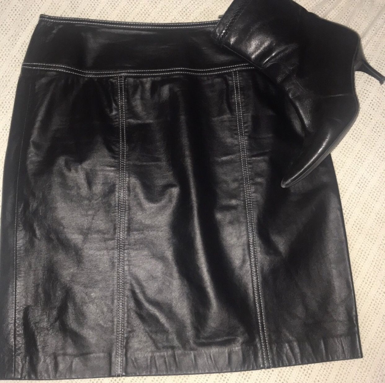 Michael Kors 100% Leather Skirt