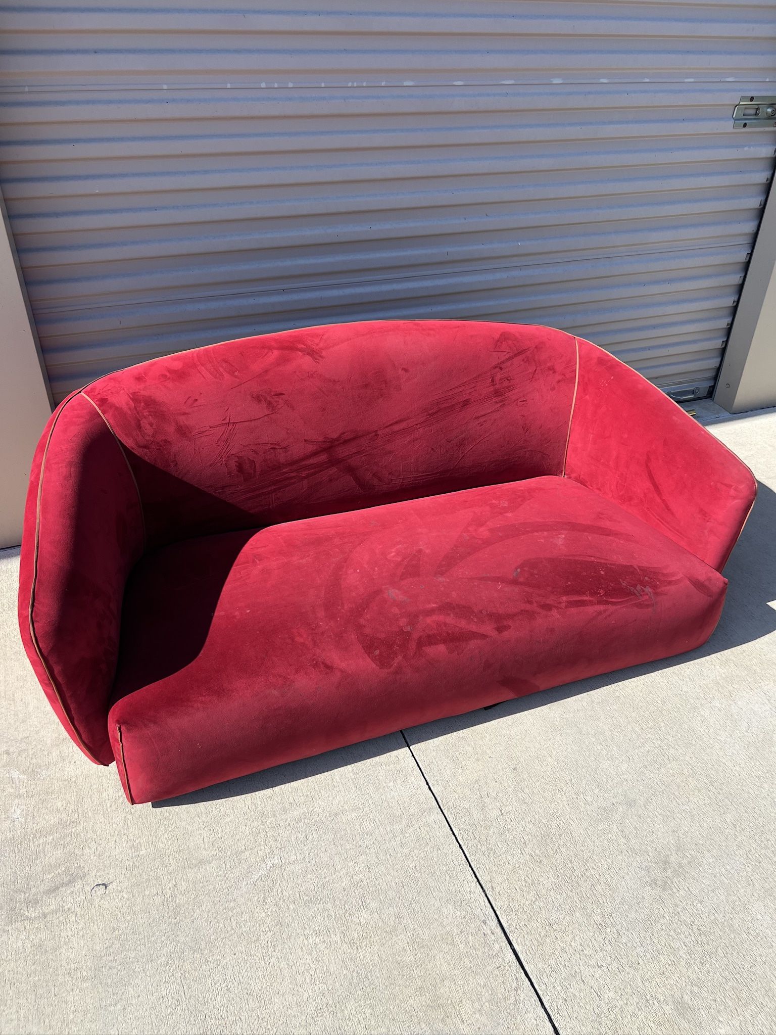 Red Velvet Couch