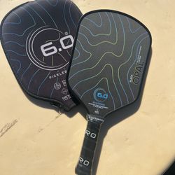 New Six Zero 6.0 Black Opal Pickleball Paddle + Case