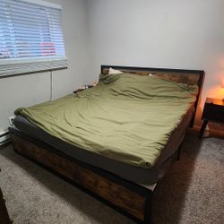 King Size Bed (Frame & Mattress)