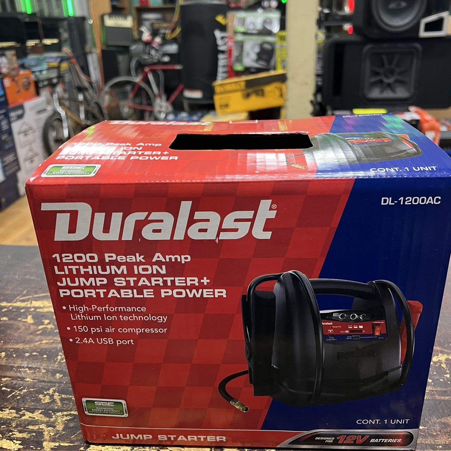 Duralast 1200 Amp Lithium Portable Battery Jump Starter for Sale