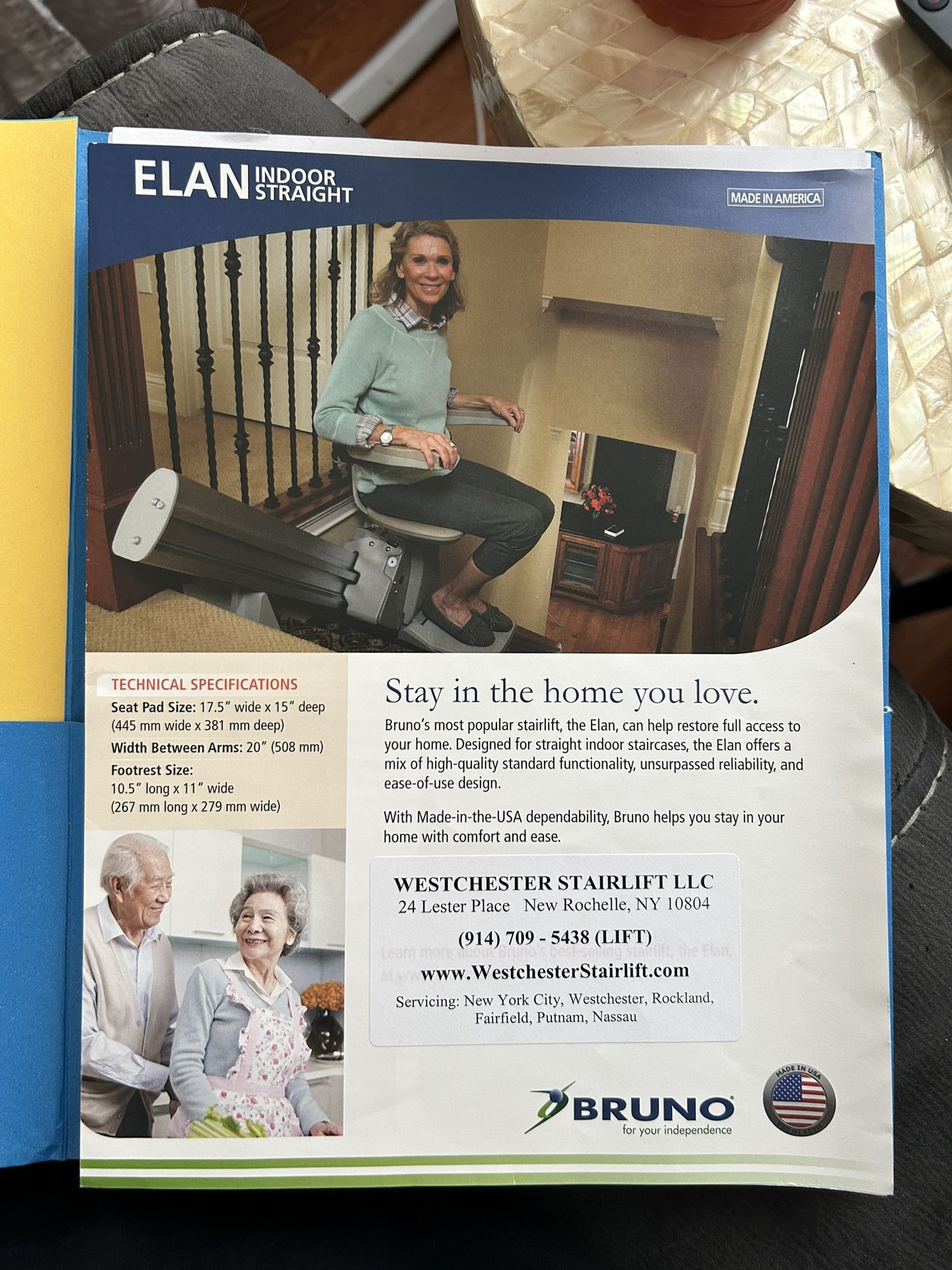 Elan Indoor Straight Chair Lift