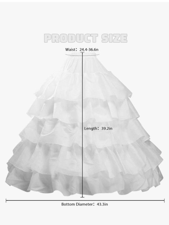 Hoop Skirt Full A line Bridal Dress
