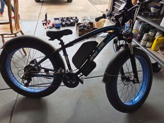 GAMVIRE Electric Fat Tire Mountain Bike – Black & Blue