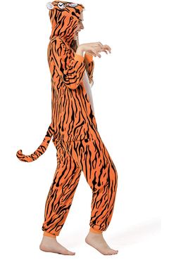 Tiger Onesie for Women Girl Costume Onsie Pajamas Sleeper Halloween