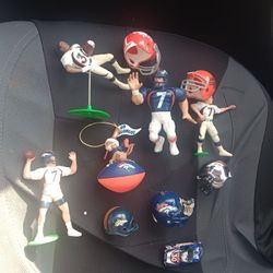 11 Denver Broncos NFL Figures Helmets Elway Davis