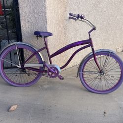 All Purple Beach Cruiser (needs new tires)