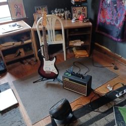 Electric Guitar And Amp