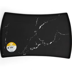 Every Yay Table Manners Black Marble Silicone Place Mat - M/L - Medium/Large 