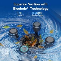 Robotic Surface Skimmer, Pool Cleaner with Powerful Suction, Dual Motor, 5L Filter, Dual Cleaning Modes, Smart App Control