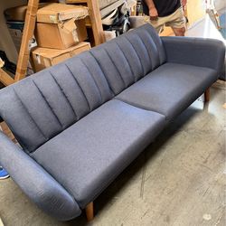 Blue futon couch