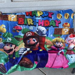 Mario kart Birthday Banner 