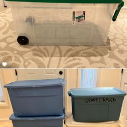 Lot Of 5 Larger Tubs 