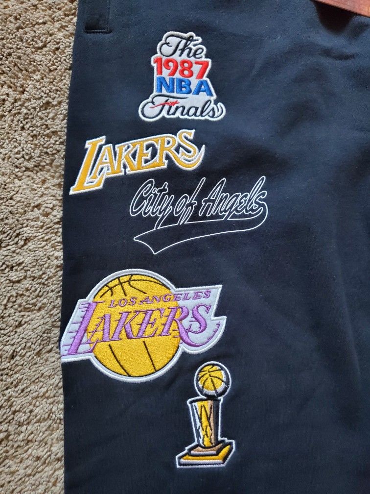 Mitchell & Ness Black NBA Los Angeles Lakers Champ City Fleece Joggers Men's M