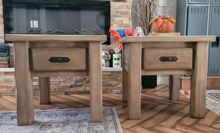 2 Oversized End Tables