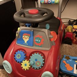 Kids Ride-On Push Car with Activity Dashboard