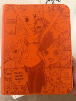 4 Pocket Orange Top Loader Binder featuring Nami Manga