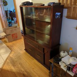 China Cabinet With Underneath Storage. 