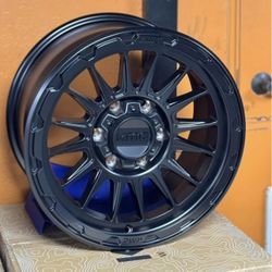 KMC KM542 17x9 6x139.7 6x5.5 +18 Rims 265/70R17 A/T Tires Tacoma 4Runner GX460 GX470 Toyota Pickup