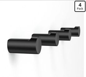 4 Pack Metal Coat Hooks Wall Mounted Minimalist (1.4" Diameter)
Matte Black, Simple Modern, Easy Install, Heavy Duty, Hanging Hat Towel Robe Clothes B