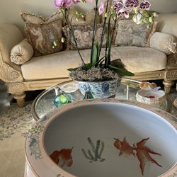 Ceramic “Fish Bowl” In Perfect Condition. Gorgeous Design.