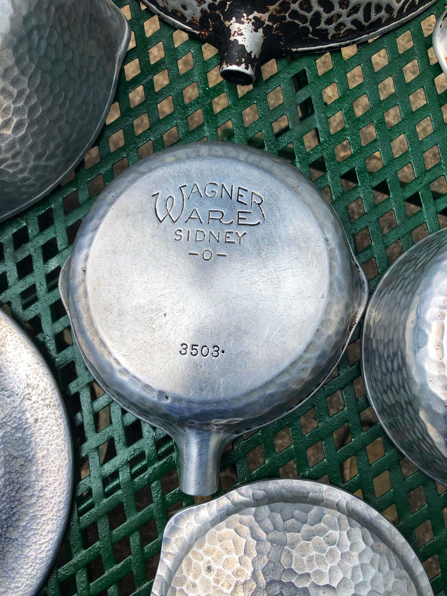 7) Pieces Of Vintage Wagner Ware Sydney O Hand Hammered Aluminum