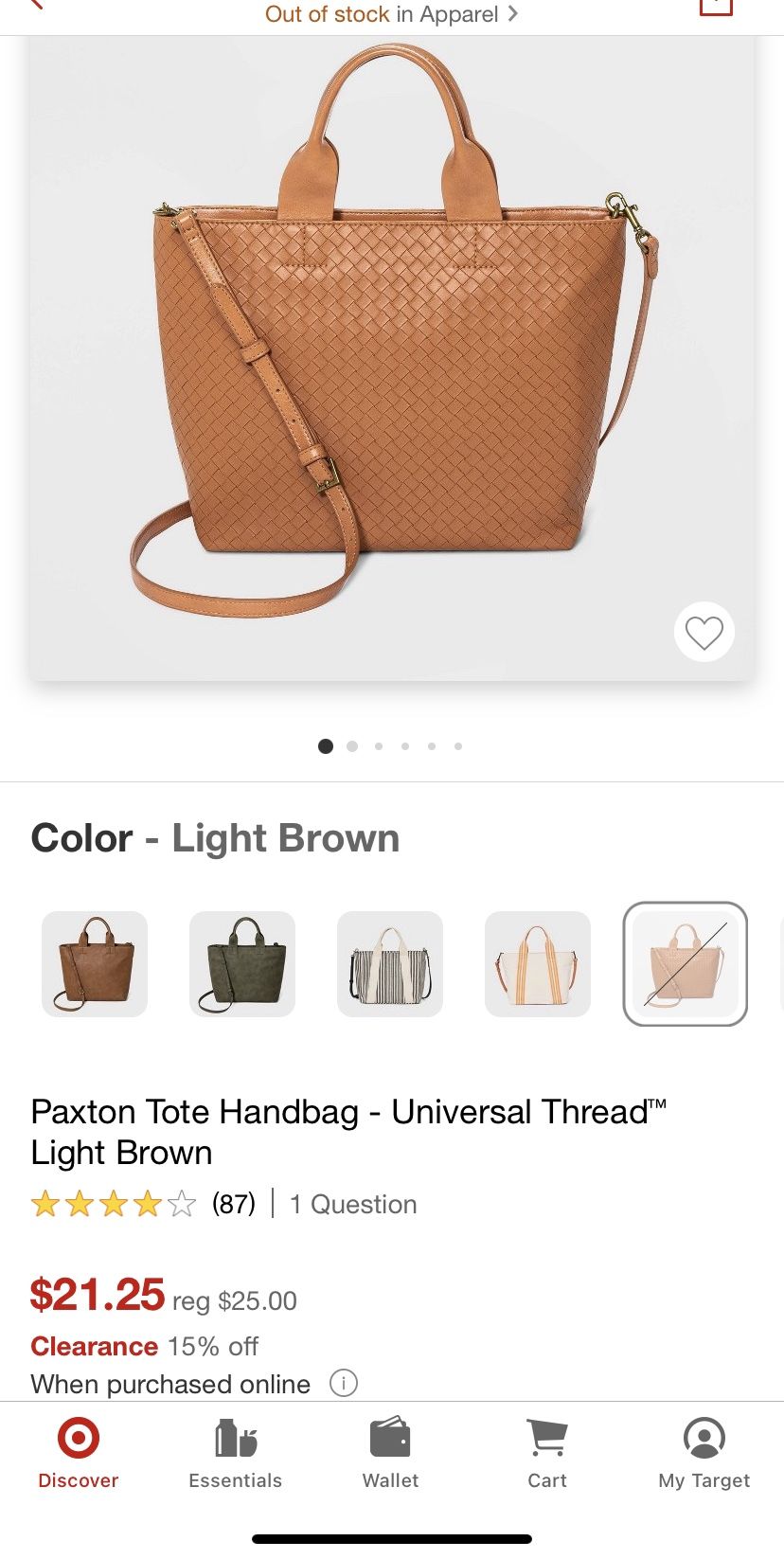 Target Paxton Tote Bag